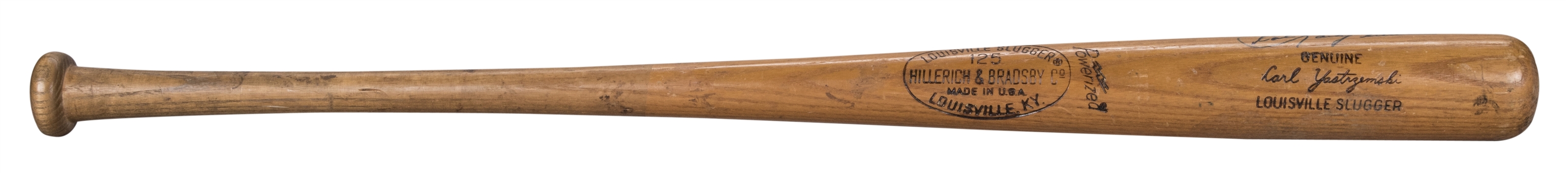 1973-75 Carl Yastrzemski Game Used and Signed H&B Louisville Slugger Professional Model Bat (MEARS & PSA/DNA)